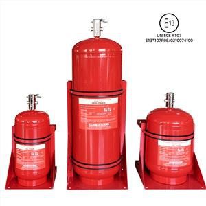 Automatisk tørrpulverbrannsystem for hjullaster